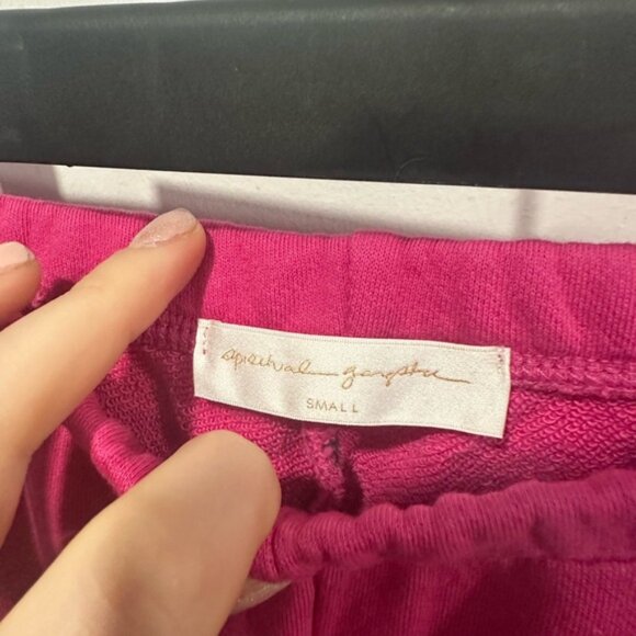 NWT-SPIRITUAL GANGSTER SG SMILEY LUNA SWEATPANT MAGENTA - Picture 5 of 7